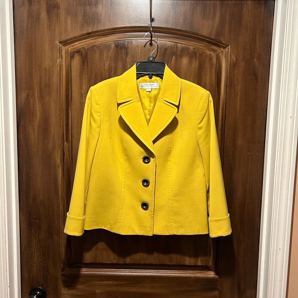 Tahari Button Front Blazer